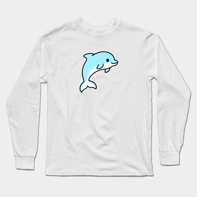 Dolphin Long Sleeve T-Shirt by littlemandyart